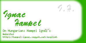 ignac hampel business card